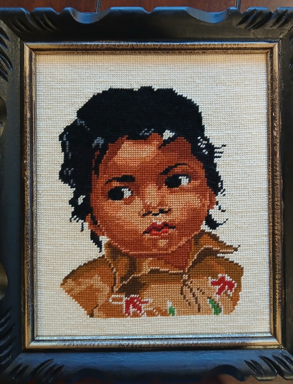 Vintage Framed Needlepoint